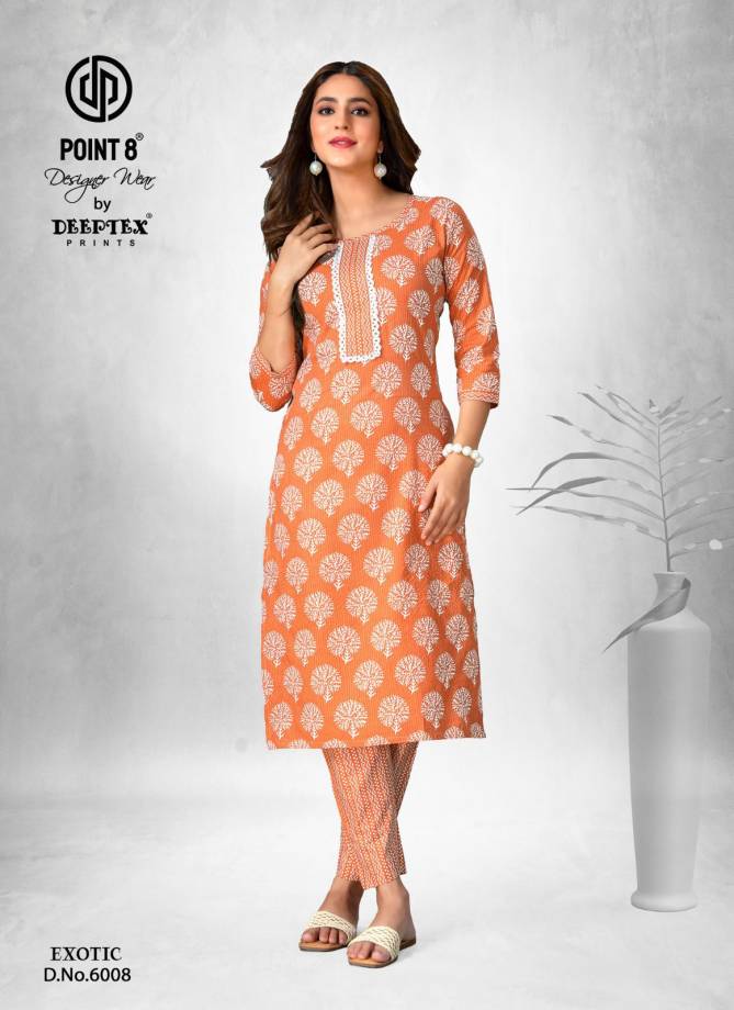 Exotic Vol 6 By Deeptex Printed Cotton Kurti With Bottom Wholesale Shop In Surat
